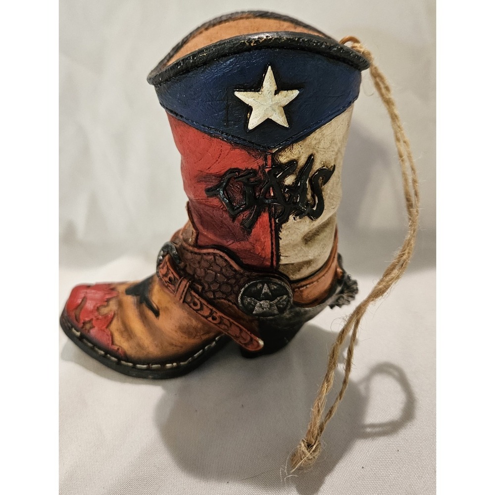 Texas Cowboy Boot Christmas‎ Ornament Western Cowgirl Decor
